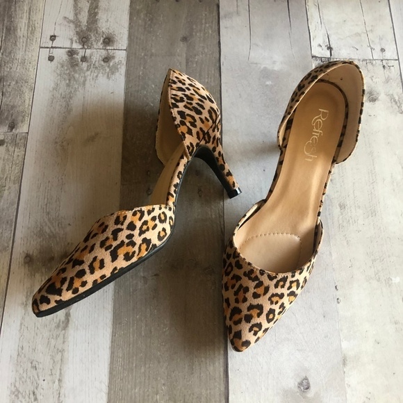 NWOT Refresh Twinkle Animal Print Pumps Size 7 - Picture 3 of 8